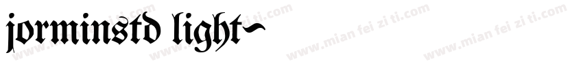 jorminstd light字体转换